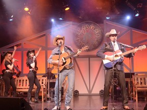 Stage West's Dwight Yoakam (Edward Murphy) and Buck Owens (Josh Wiles).