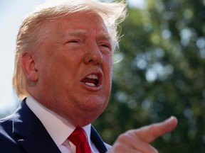 US President Donald Trump speaks to the media on July 12, 2019 at the White House in Washington, DC.