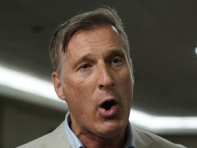 Maxime Bernier, leader of the People's Party of Canada, announced Edmonton and area candidates for the upcoming federal election, at the St. Albert Inn and Suites on Tuesday July 9, 2019. (PHOTO BY LARRY WONG/POSTMEDIA)