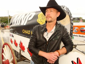 Calgary born country music star Paul Brandt poses for a photo on the Stampede Grounds. Brandt is using his voice to raise awareness for his #NotInMyCity campaign focused on eliminating human trafficking and acts of children being exploited for sex in Canada. Monday, July 8, 2019. Brendan Miller/Postmedia