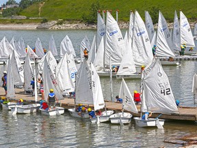 City of Calgary youth sailing classes head out on the water of Glenmore Reservoir on Tuesday afternoon July 16, 2019. Gavin Young/Postmedia