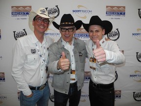 Surely one of the best ways to kick off Stampede is by attending Scott Land and Lease's annual Stomp. Stomp 2019 raised $25,000 and counting for the Calgary Prostate Cancer Centre. Pictured at the July 4 event are the hosts, Scott Land's Gregg Scott, centre, and his sons Ryan, left, and Hunter.
