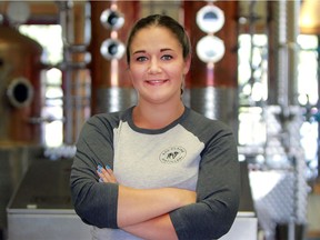 Caitlin Quinn, master distiller with Eau Claire Distillery. poses for a photo at the craft distillery in Turner Vallery, AB Monday, July 22, 2019. Dean Pilling/Postmedia