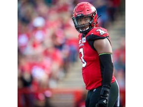 Calgary Stampeders Ivan McLennan during CFL football in Calgary on Saturday, June 15, 2019. Al Charest/Postmedia