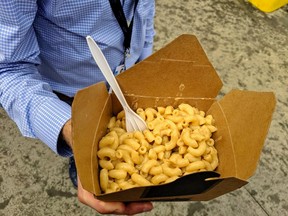 Shawn Knox opts for some comfort food at the Calgary Stampede.