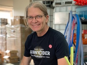 Tim Kitchen in his new SunnyCider plant