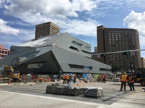 The intersection at 100 Street and 102 Avenue will reopen Sunday night, one week ahead of schedule.