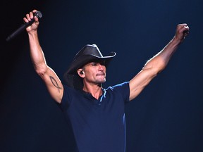 Tim McGraw in concert at Rogers Place in Edmonton on June 3, 2017.
