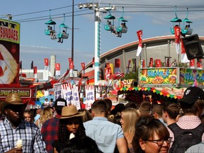 The midway at the Stampede Grounds on Saturday, July 13, 2019. Brendan Miller/Postmedia