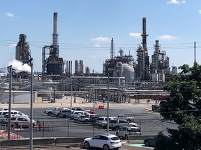 The Philadelphia Energy Solutions oil refinery is shown following a recent fire that caused significant damage to the complex.