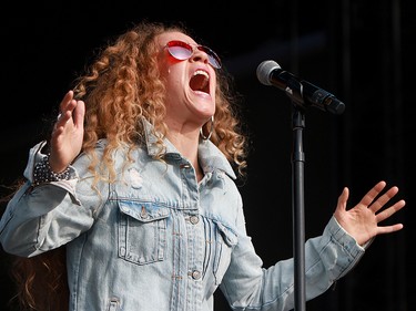 Canadian musician Amanda Marshall performs at the Oxford Stomp concert at Shaw Millennium Park in Calgary Friday, July 12, 2019. Dean Pilling/Postmedia