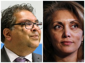 Mayor Naheed Nenshi, left, and Coun. Jyoti Gondek are seen in Postmedia archive photos.