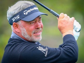 PGA golfer Darren Clarke on the 10th tee during the 2018 RBC Pro-Am at Shaw Charity Classic at Canyon Meadows Golf Course. Al Charest/Postmedia