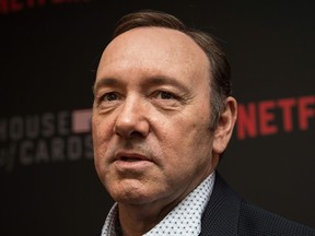 Actor Kevin Spacey arrives at a screening of the Netflix show "House of Cards" on Feb. 22, 2016.