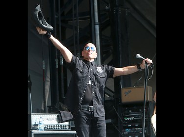 Hugh Dillon, lead singer of the band 'The Headstones', performs to a sold out crowd at the 2019 Stampede Roundup featuring Blondie and Billy Idol, at Shaw Millennium Park Wednesday, July 10, 2019. Dean Pilling/Postmedia
