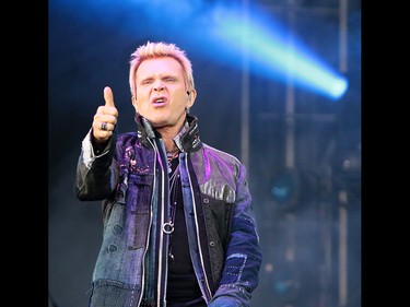 Billy Idol performs to a sold out crowd at the 2019 Stampede Roundup featuring Blondie and Billy Idol, at Shaw Millennium Park Wednesday, July 10, 2019. Dean Pilling/Postmedia