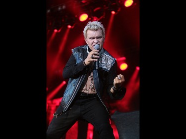 Billy Idol,performs to a sold out crowd at the 2019 Stampede Roundup featuring Blondie and Billy Idol, at Shaw Millennium Park Wednesday, July 10, 2019. Dean Pilling/Postmedia