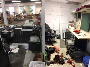 Calgary police are investigating a theft at a charity store. Photos courtesy of Good4U store.