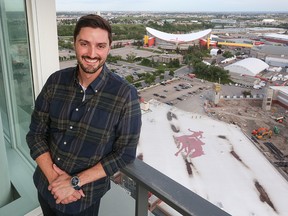 Sean Park has “awesome” views of Stampede grounds — perfect for fireworks watching — from his condo on the 25th floor at the Guardian development on 12th Avenue S.E.