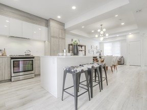 The 2,246-square-foot Truman Homes brownstone is a three-storey corner model at Noble in University District and part of a prize package worth more than $800,000.