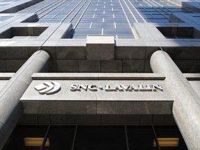 This file photo taken on February 28, 2019, shows SNC-Lavalin's headquarters in Montreal.