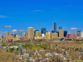 A view of the downtown Edmonton skyline