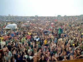 The crowd at the original Woodstock Festival in Bethel, New York in August 1969. The music festival took place from August 15-18.