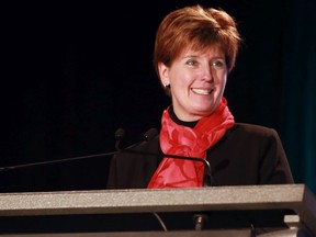 Federal Agriculture Minister Marie-Claude Bibeau speaks at the Advancing Women in Agriculture Conference in Calgary on Tuesday March 12, 2019.