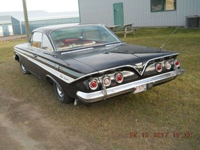Richard Lentch says his 1961 Chevy Impala, pictured, was stolen from a storage yard near Strathmore on July 3, 2019. Police have recovered the car.