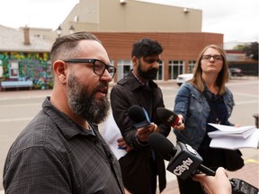 Fringe Theatre Executive Director Adam Mitchell speaks about the removal of support for the show Who Goes There? written by playwright David Belke on Friday, Aug. 9, 2019. Belke has been convicted of possession of child pornography.