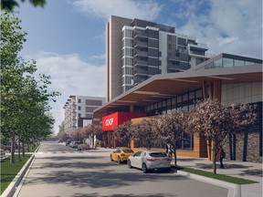 A rendering of the plan at Oakridge for the redevelopment of the Co-op site.