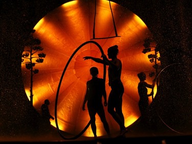 Performers rehearse Cirque Du Soleil's Luzia under the big top at Stampede Park in Calgary on Tuesday August 13, 2019. The show opens on Friday.