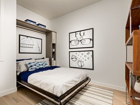 Main floor master bedroom in the
McCormick plan, by Homes by Avi.