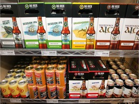 Big Rock products are seen for sale in the beer cooler Royal Liquor Merchants in the SW.
