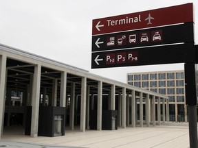 The main terminal building of the still-unopened Berlin Brandenburg International (BER) airport stands on March 8, 2013, in Berlin, Germany. The airport, which has been plagued with multiple delays in its opening, is still not open.