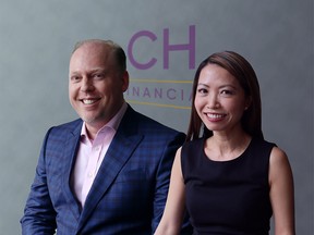 Jeremy Clark, president and CEO, of CH Financial, with vice-president finance Elaine Yee-Ni Clark. Supplied photo for David Parker column, August 2019.