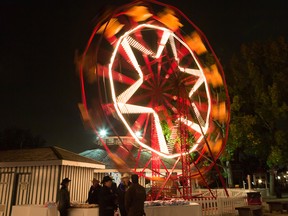 Midway rides after dark are part of the fun during the Heritage Park September Shindig.