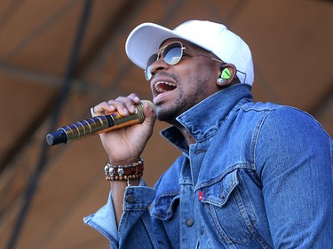 Musician Jimmie Allen perform on the third day of the Country Thunder music festival, held at Prairie Winds Park in Calgary Saturday, August 17, 2019. Dean Pilling/Postmedia
