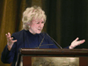 Former prime minister Kim Campbell gives a speech in Calgary in October 2017.