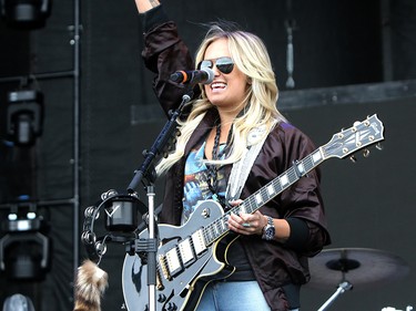 Country singer Meghan Patrick opens up day one of the Country Thunder music festival, held at Prairie Winds Park in Calgary Friday, August 16, 2019. Dean Pilling/Postmedia