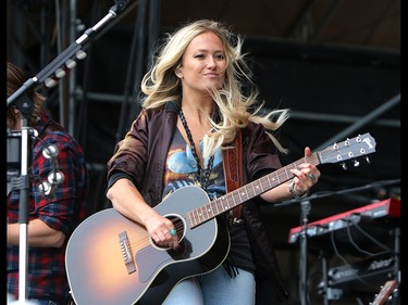 Country singer Meghan Patrick opens up day one of the Country Thunder music festival, held at Prairie Winds Park in Calgary Friday, August 16, 2019. Dean Pilling/Postmedia