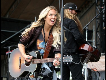 Country singer Meghan Patrick opens up day one of the Country Thunder music festival, held at Prairie Winds Park in Calgary Friday, August 16, 2019. Dean Pilling/Postmedia