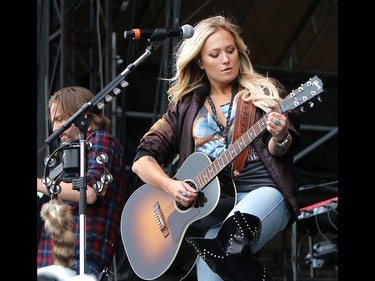 Country singer Meghan Patrick opens up day one of the Country Thunder music festival, held at Prairie Winds Park in Calgary Friday, August 16, 2019. Dean Pilling/Postmedia