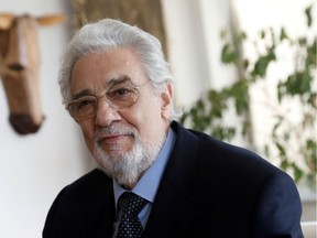 FILE PHOTO: Opera singer Placido Domingo sits during an event at the Manhattan School of Music in New York, U.S., May 11, 2018.