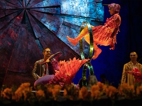 A combination of lighting, sound, costumes and choreography gives Cirque du Soleil's Luzia 
an otherworldly feel.