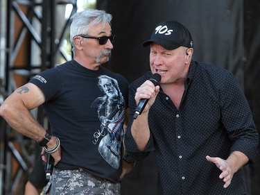Aaron Tippn and Collin Raye from Roots and Boots perform on the third day of the Country Thunder music festival, held at Prairie Winds Park in Calgary Saturday, August 17, 2019. Dean Pilling/Postmedia