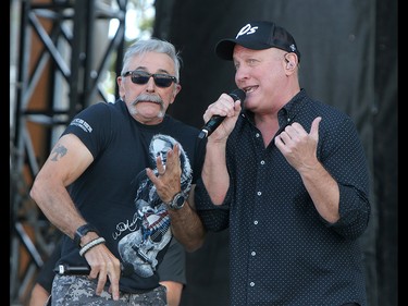 Aaron Tippn and Collin Raye from Roots and Boots perform on the third day of the Country Thunder music festival, held at Prairie Winds Park in Calgary Saturday, August 17, 2019. Dean Pilling/Postmedia