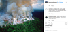 An Instagram post from Leonardo DiCaprio appears to show a forest fire in the Amazon, but the photo was later shown to be out of date.