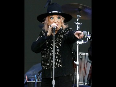 Country musician Tanya Tucker performs on the first day of the Country Thunder music festival, held at Prairie Winds Park in Calgary Friday, August 16, 2019. Dean Pilling/Postmedia