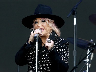 Country musician Tanya Tucker performs on the first day of the Country Thunder music festival, held at Prairie Winds Park in Calgary Friday, August 16, 2019. Dean Pilling/Postmedia
